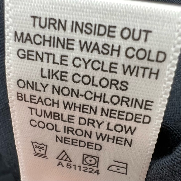 LOGO by Lori Goldstein Scoop Neck SS Pullover Dress Eyelet Ruffle Black Large - Picture 4 of 7